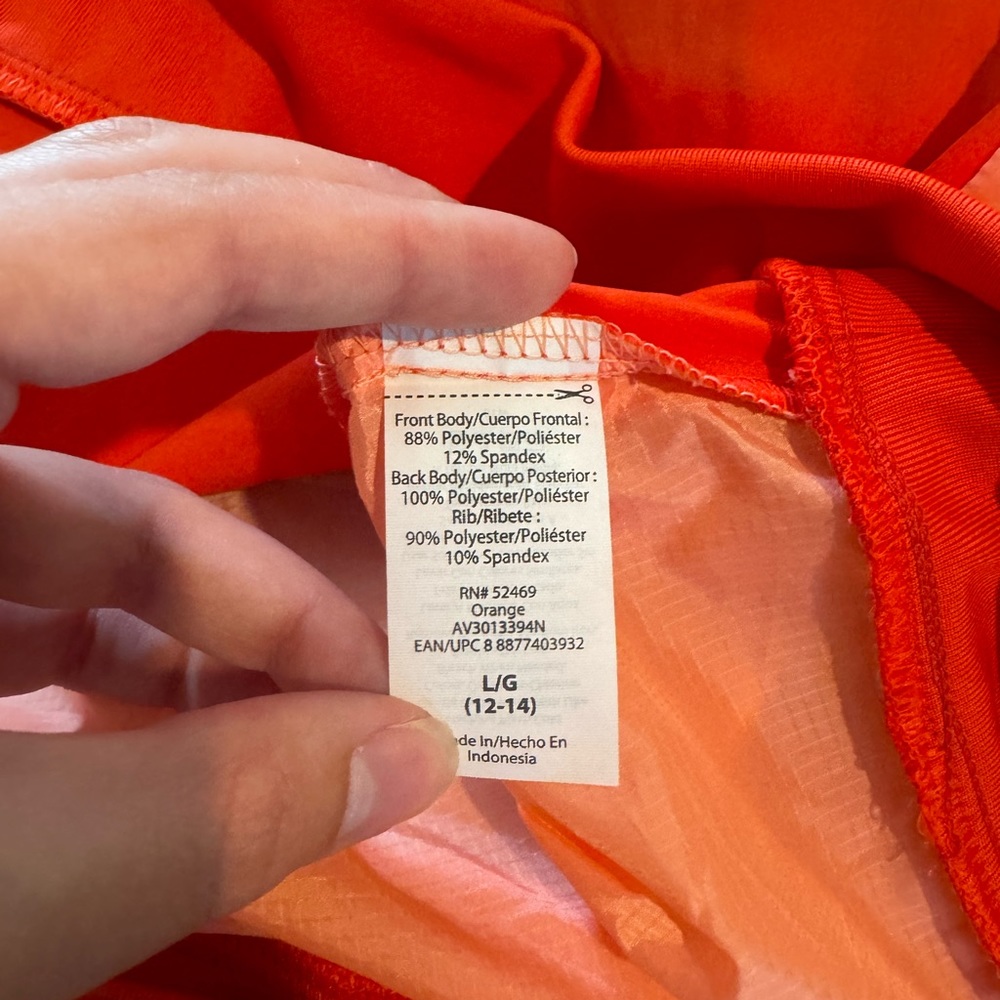 Avia Orange Boxy Windbreaker Hoodie Large - Picture 6 of 8